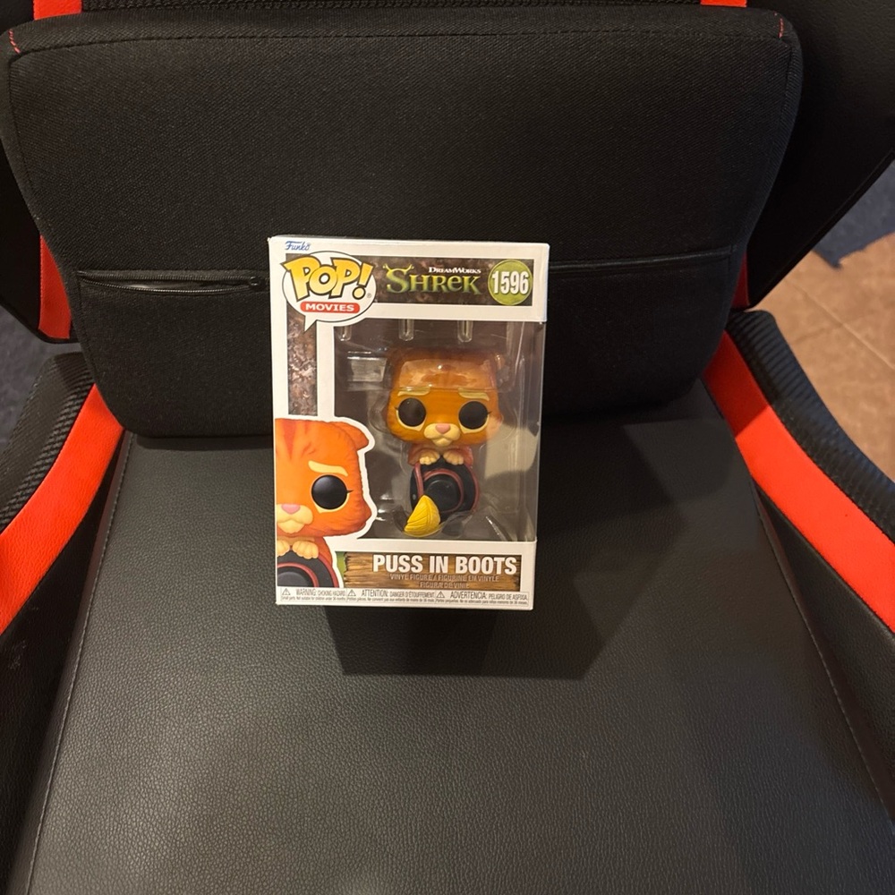 Funko Pop! Shrek Puss in Boots Figure - Orange and Black